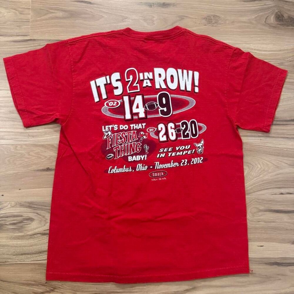 Vintage 2002 college football Ohio state Michigan rivalry graphic tee size large